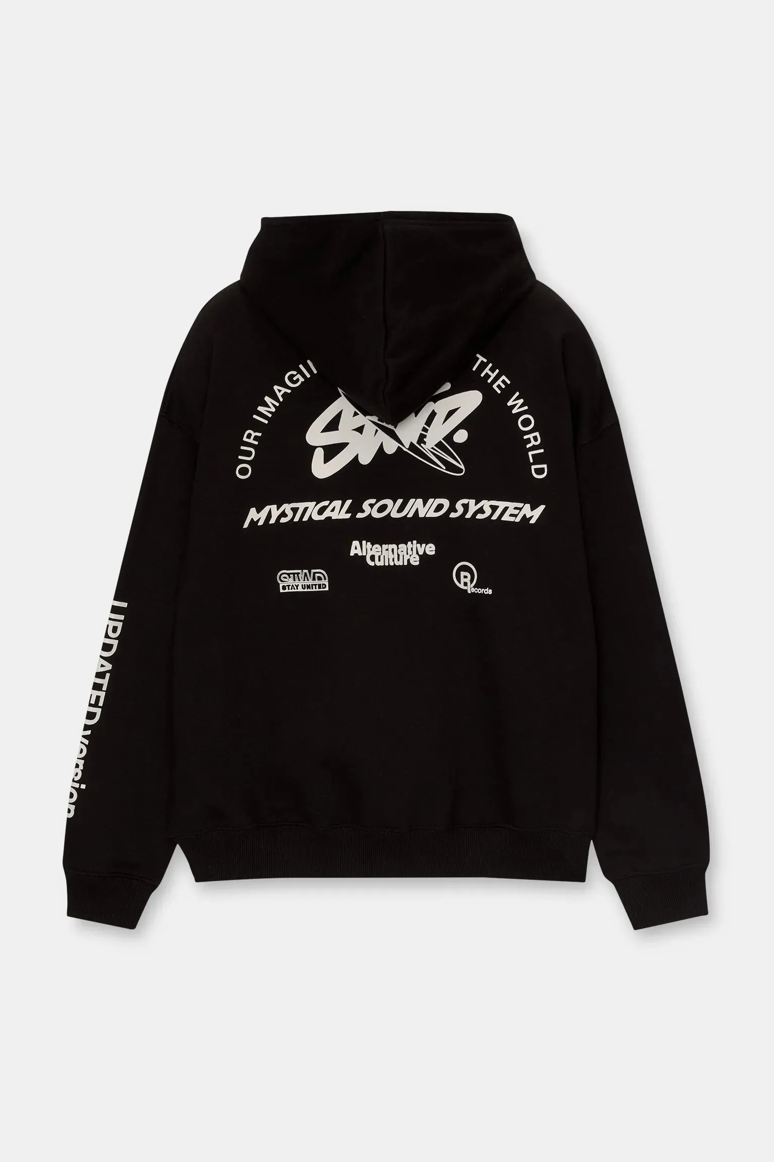 Voluminous Print Oversized Hoodie